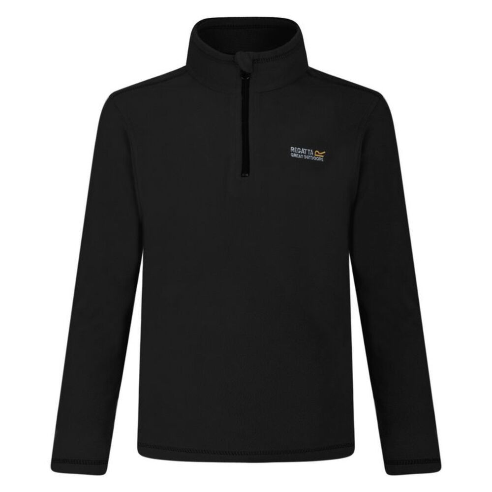 Regatta Great Outdoors Childrens/Kids Hot Shot II Half Zip Fleece Top / Black